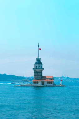Bakire Kulesi, İstanbul, Türkiye; Leander Kulesi olarak da bilinen Kz Kulesi (Leandros Kulesi))