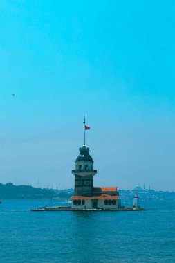 Bakire Kulesi, İstanbul, Türkiye; Leander Kulesi olarak da bilinen Kz Kulesi (Leandros Kulesi))