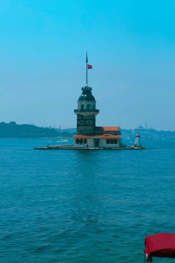 Bakire Kulesi, İstanbul, Türkiye; Leander Kulesi olarak da bilinen Kz Kulesi (Leandros Kulesi))