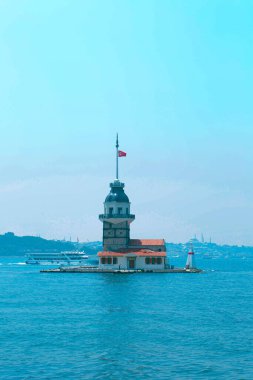 Bakire Kulesi, İstanbul, Türkiye; Leander Kulesi olarak da bilinen Kz Kulesi (Leandros Kulesi))