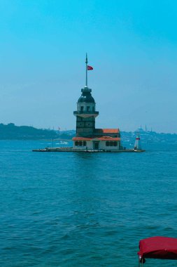 Bakire Kulesi, İstanbul, Türkiye; Leander Kulesi olarak da bilinen Kz Kulesi (Leandros Kulesi))