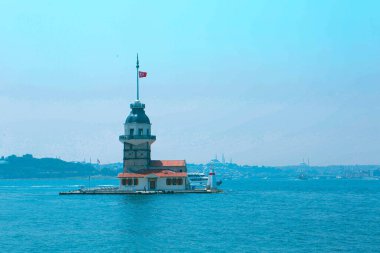 Bakire Kulesi, İstanbul, Türkiye; Leander Kulesi olarak da bilinen Kz Kulesi (Leandros Kulesi))