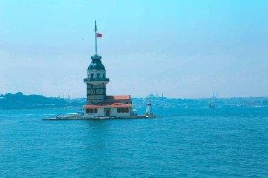 Bakire Kulesi, İstanbul, Türkiye; Leander Kulesi olarak da bilinen Kz Kulesi (Leandros Kulesi))
