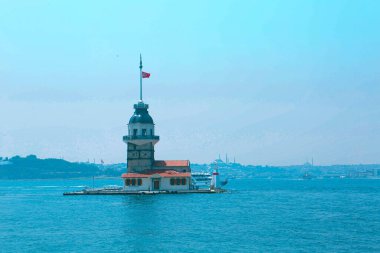 Bakire Kulesi, İstanbul, Türkiye; Leander Kulesi olarak da bilinen Kz Kulesi (Leandros Kulesi))