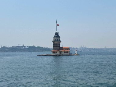 Bakire Kulesi, İstanbul, Türkiye; Leander Kulesi olarak da bilinen Kz Kulesi (Leandros Kulesi))