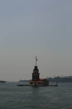 Bakire Kulesi, İstanbul, Türkiye; Leander Kulesi olarak da bilinen Kz Kulesi (Leandros Kulesi))
