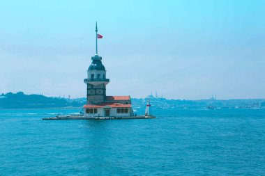Bakire Kulesi, İstanbul, Türkiye; Leander Kulesi olarak da bilinen Kz Kulesi (Leandros Kulesi))