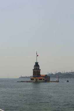 Bakire Kulesi, İstanbul, Türkiye; Leander Kulesi olarak da bilinen Kz Kulesi (Leandros Kulesi))