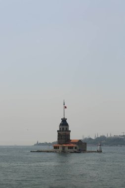 Bakire Kulesi, İstanbul, Türkiye; Leander Kulesi olarak da bilinen Kz Kulesi (Leandros Kulesi))