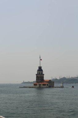 Bakire Kulesi, İstanbul, Türkiye; Leander Kulesi olarak da bilinen Kz Kulesi (Leandros Kulesi))
