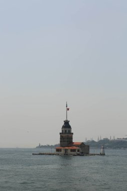 Bakire Kulesi, İstanbul, Türkiye; Leander Kulesi olarak da bilinen Kz Kulesi (Leandros Kulesi))