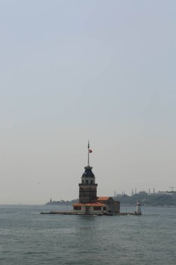 Bakire Kulesi, İstanbul, Türkiye; Leander Kulesi olarak da bilinen Kz Kulesi (Leandros Kulesi))