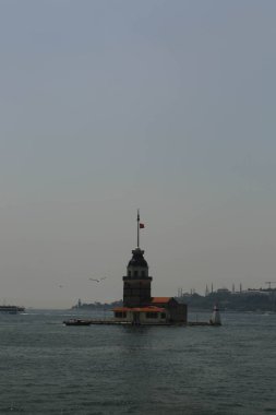 Bakire Kulesi, İstanbul, Türkiye; Leander Kulesi olarak da bilinen Kz Kulesi (Leandros Kulesi))