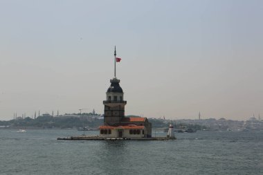 Bakire Kulesi, İstanbul, Türkiye; Leander Kulesi olarak da bilinen Kz Kulesi (Leandros Kulesi))