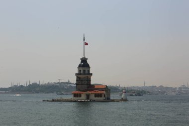 Bakire Kulesi, İstanbul, Türkiye; Leander Kulesi olarak da bilinen Kz Kulesi (Leandros Kulesi))