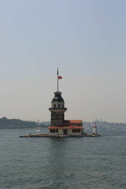 Bakire Kulesi, İstanbul, Türkiye; Leander Kulesi olarak da bilinen Kz Kulesi (Leandros Kulesi))