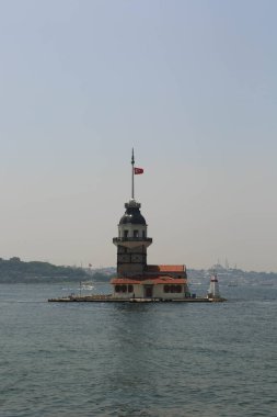 Bakire Kulesi, İstanbul, Türkiye; Leander Kulesi olarak da bilinen Kz Kulesi (Leandros Kulesi))
