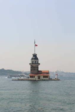 Bakire Kulesi, İstanbul, Türkiye; Leander Kulesi olarak da bilinen Kz Kulesi (Leandros Kulesi))