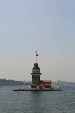 Bakire Kulesi, İstanbul, Türkiye; Leander Kulesi olarak da bilinen Kz Kulesi (Leandros Kulesi))