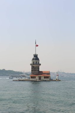 Bakire Kulesi, İstanbul, Türkiye; Leander Kulesi olarak da bilinen Kz Kulesi (Leandros Kulesi))