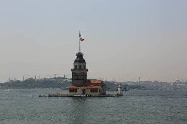 Bakire Kulesi, İstanbul, Türkiye; Leander Kulesi olarak da bilinen Kz Kulesi (Leandros Kulesi))