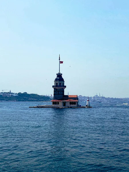 Torre Donzela Istambul Turquia Kulesi Também Conhecida Como Torre Leandro — Fotografia de Stock