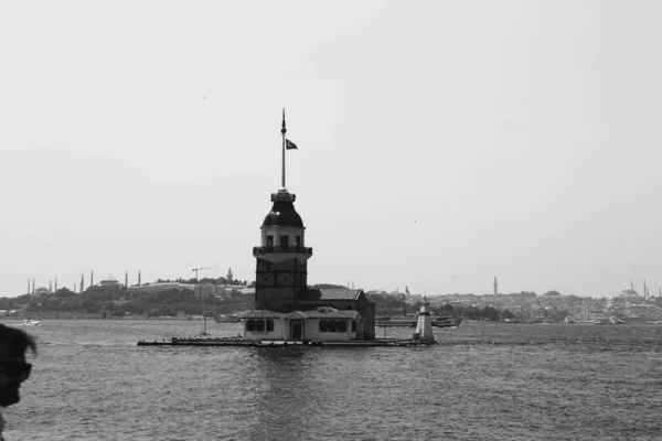 Wieża Panny Stambuł Turcja Kulesi Znana Również Jako Wieża Leandera — Zdjęcie stockowe