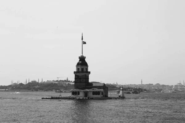 Panenská Věž Istanbul Turecko Kulesi Také Známý Jako Leanderova Věž — Stock fotografie