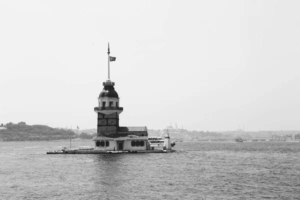 Maidens Tower Istanbul Turkey Kulesi Leanders Tower Leandros 알려져 — 스톡 사진