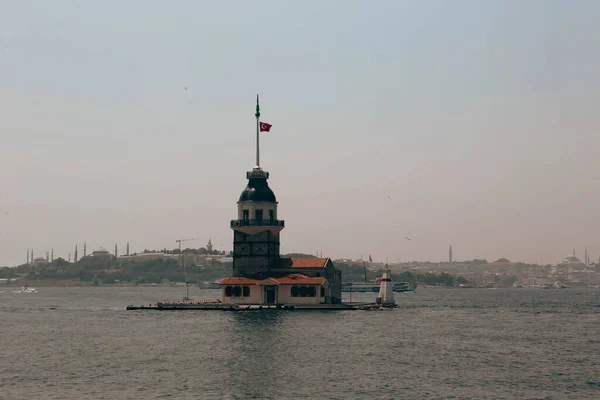 Πύργος Της Κόρης Κωνσταντινούπολη Τουρκία Kulesi Επίσης Γνωστός Πύργος Του — Φωτογραφία Αρχείου