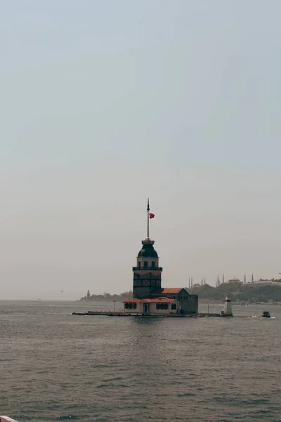 Der Mädchenturm Istanbul Türkei Kulesi Auch Bekannt Als Leander Turm — Stockfoto