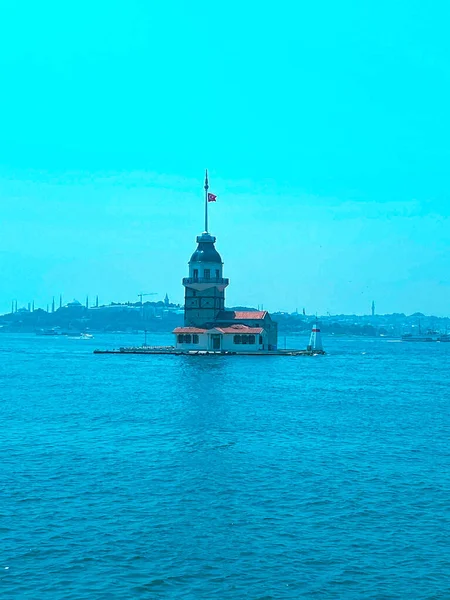 Torre Donzela Istambul Turquia Kulesi Também Conhecida Como Torre Leandro — Fotografia de Stock