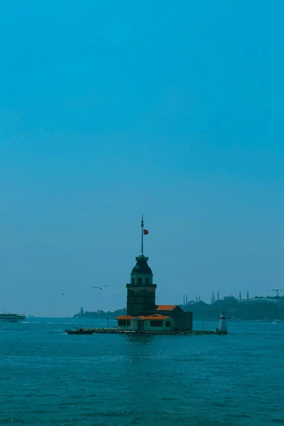 Torre Donzela Istambul Turquia Kulesi Também Conhecida Como Torre Leandro — Fotografia de Stock