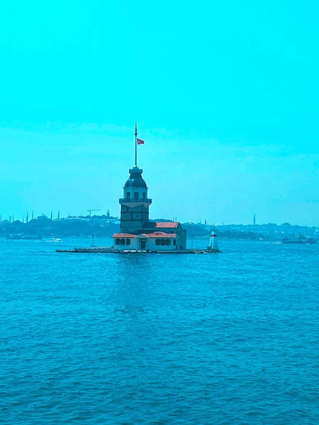 Bakire Kulesi Stanbul Türkiye Leander Kulesi Olarak Bilinen Kulesi Leandros — Stok fotoğraf