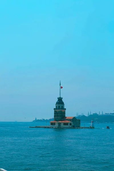 Der Mädchenturm Istanbul Türkei Kulesi Auch Bekannt Als Leander Turm — Stockfoto