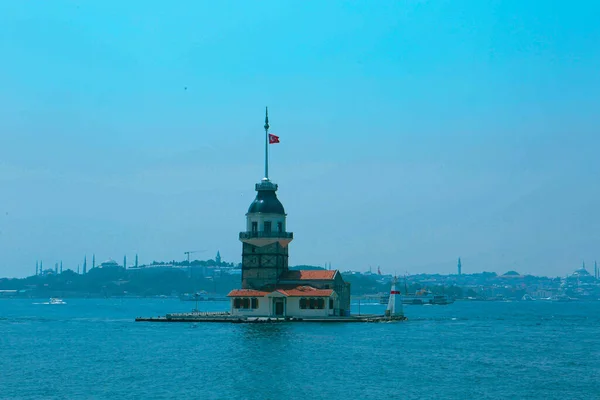 Maiden Tower Istanbul Turkey Kulesi Also Known Leander Tower Tower — Stock Photo, Image