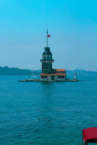 Torre Donzela Istambul Turquia Kulesi Também Conhecida Como Torre Leandro — Fotografia de Stock