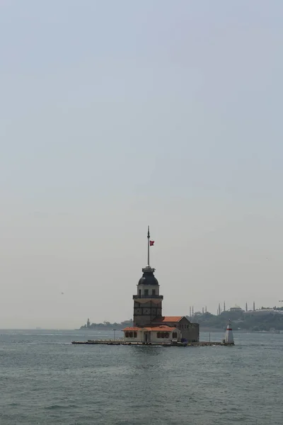 Torre Donzela Istambul Turquia Kulesi Também Conhecida Como Torre Leandro — Fotografia de Stock