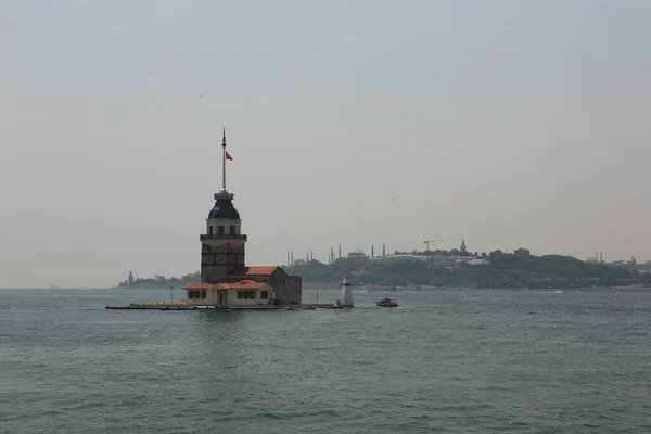 Torre Doncella Estambul Turquía Kulesi También Conocida Como Torre Leandro —  Fotos de Stock