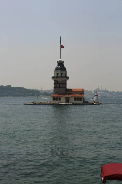 Panenská Věž Istanbul Turecko Kulesi Také Známý Jako Leanderova Věž — Stock fotografie