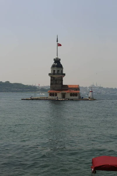 Panenská Věž Istanbul Turecko Kulesi Také Známý Jako Leanderova Věž — Stock fotografie