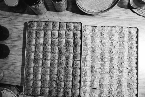 Sobremesa Tradicional Turca Baklava Com Caju Nozes Baklava Caseira Com — Fotografia de Stock