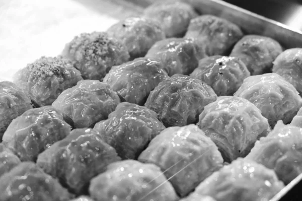 Baklava Tradicional Postre Turco Con Anacardo Nueces Baklava Casera Con —  Fotos de Stock