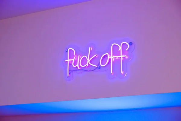 Stylish and creative neon signboard in the store