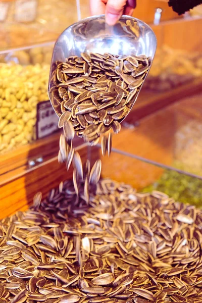 delicous sunflower seeds in the store