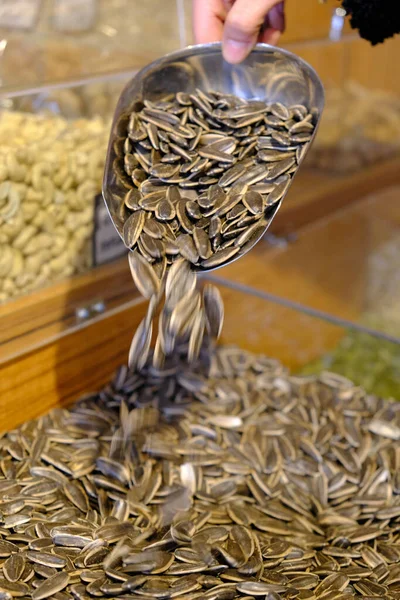 delicous sunflower seeds in the store