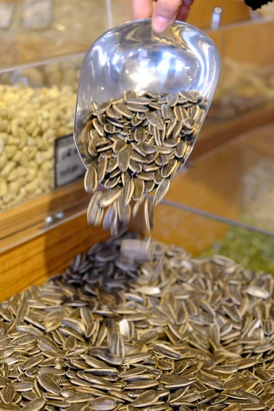 delicous sunflower seeds in the store