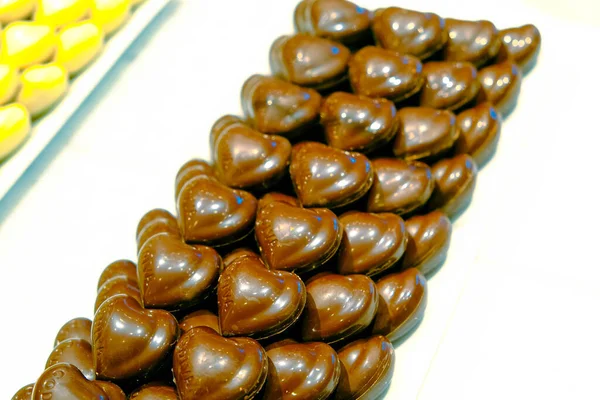 Monte Variedade Pralines Chocolate — Fotografia de Stock