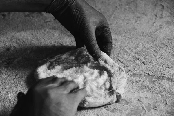 Restaurante Pita Pão Pide Cozinhar Forno Fogão Imagem Conceito Padaria — Fotografia de Stock