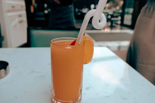 Vaso Sabroso Jugo Naranja — Foto de Stock